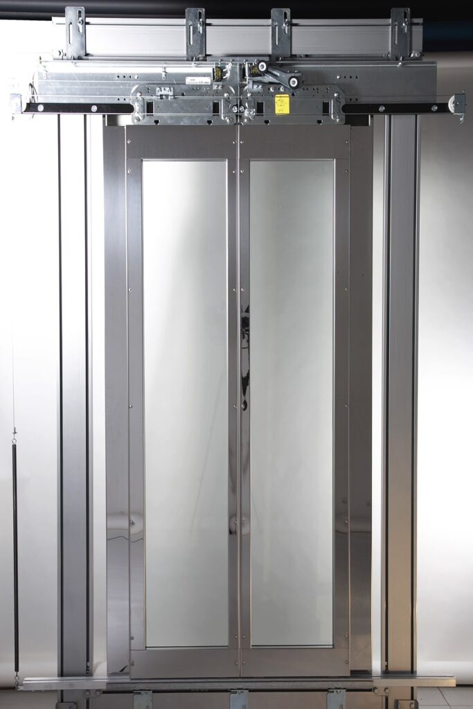 درب آسانسور استیل و شیشه